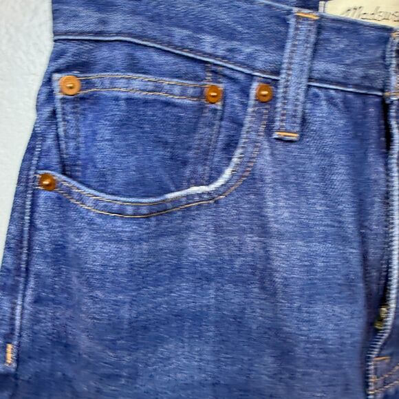 Madewell Hemp Cotton Blend Baggy Straight Jeans Dark Wash Slouchy Denim Size 24 - Picture 6 of 15